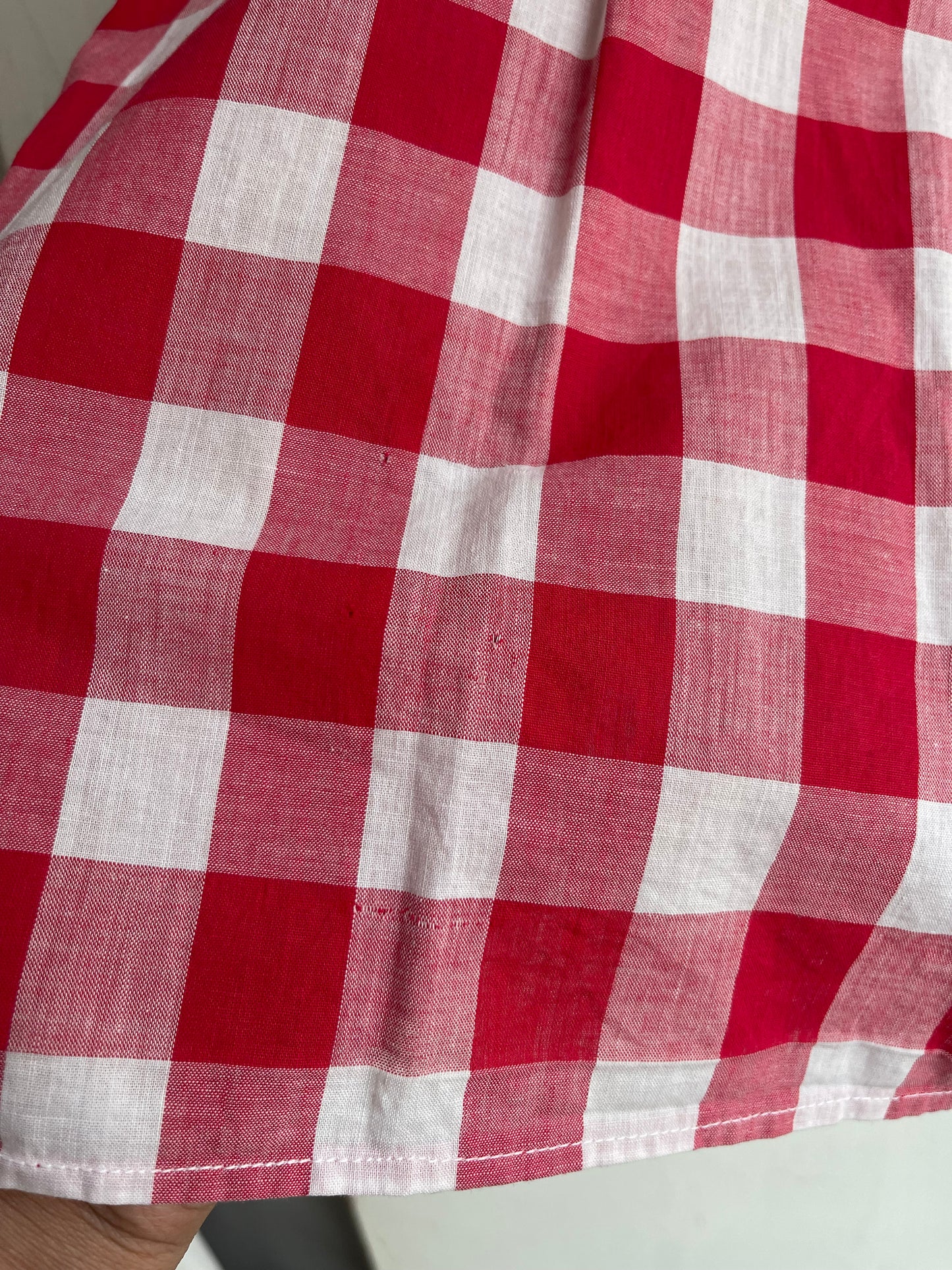 1940s Cotton Plaid Top