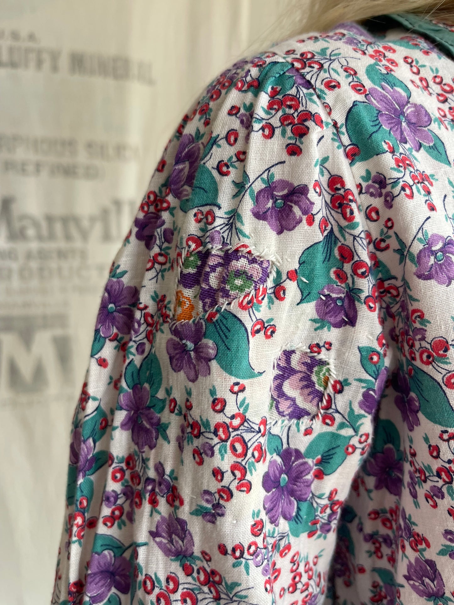 1930s 1940s Feedsack Floral Dress