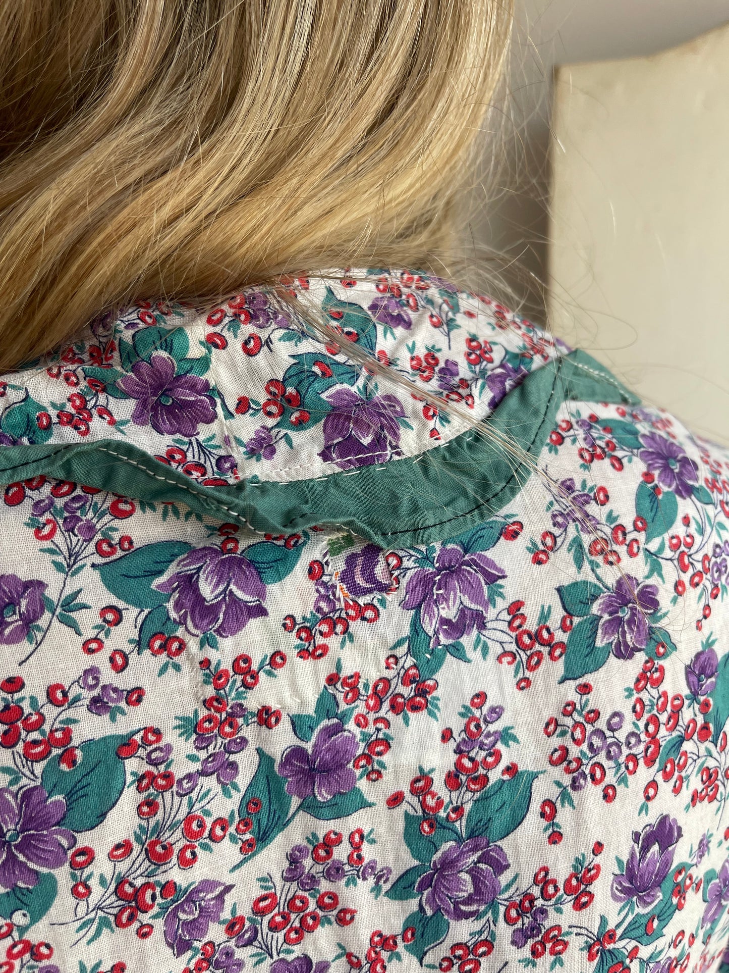 1930s 1940s Feedsack Floral Dress