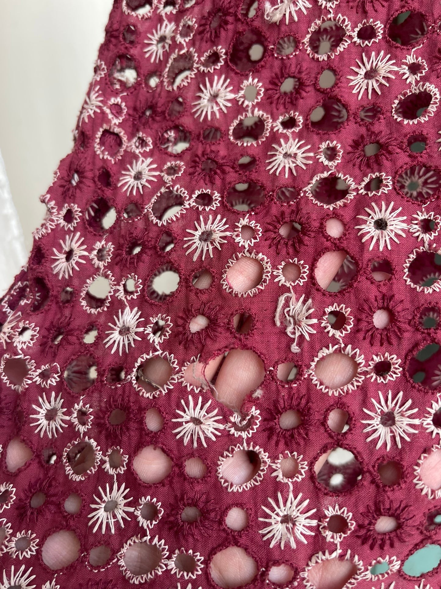 1930s 1940s Eyelet Dress