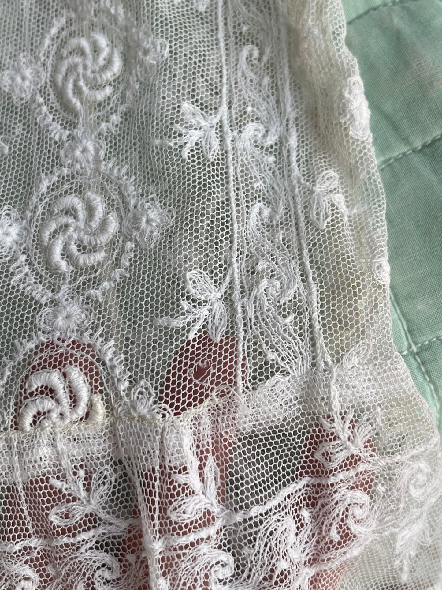 1920s Drop Waist Tambour Lace Dress