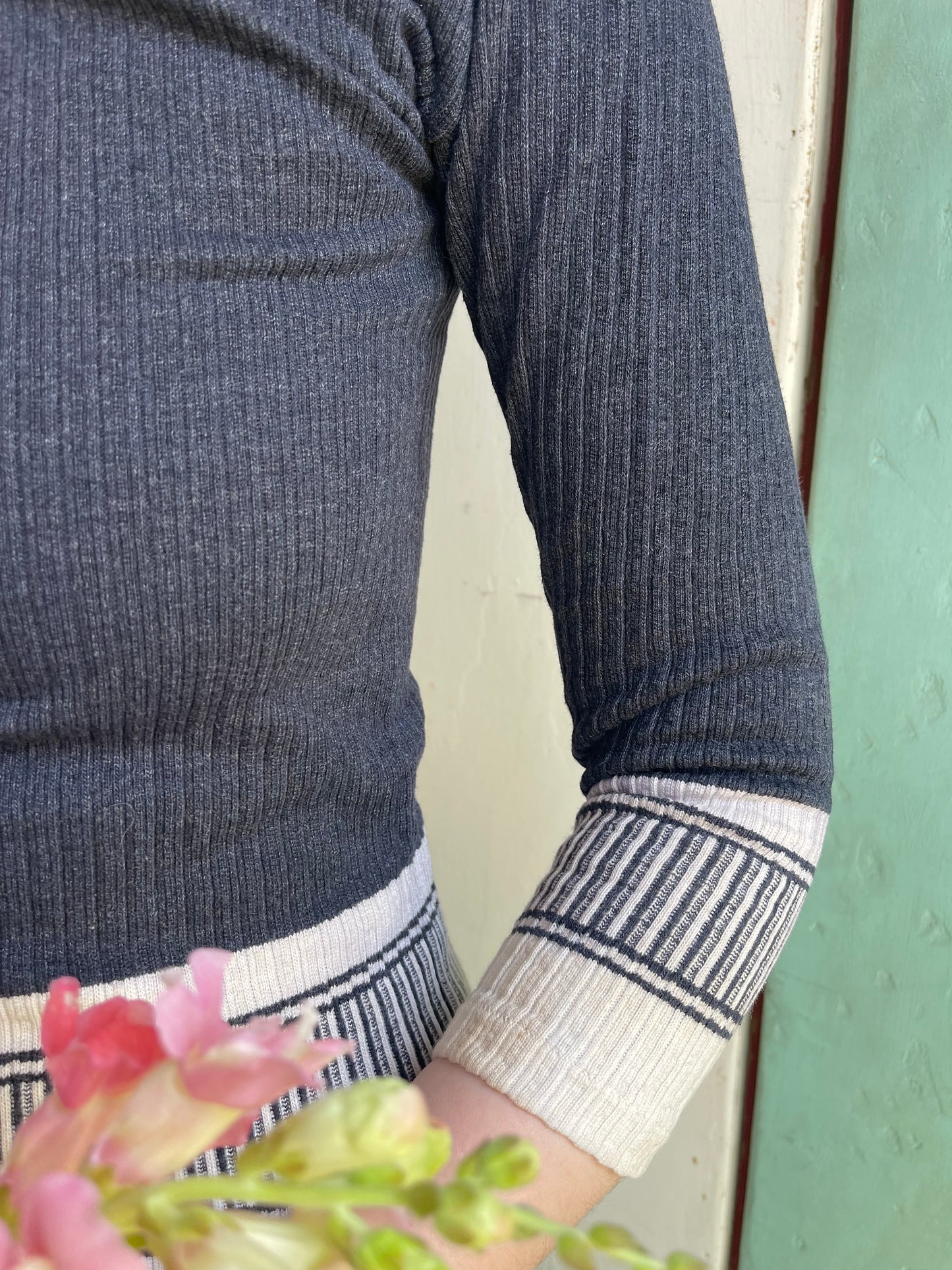 1940s Cotton Ribbed Knit