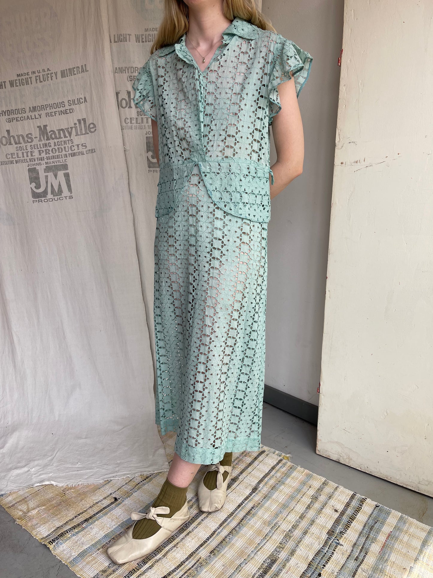 1930s Eyelet Dress