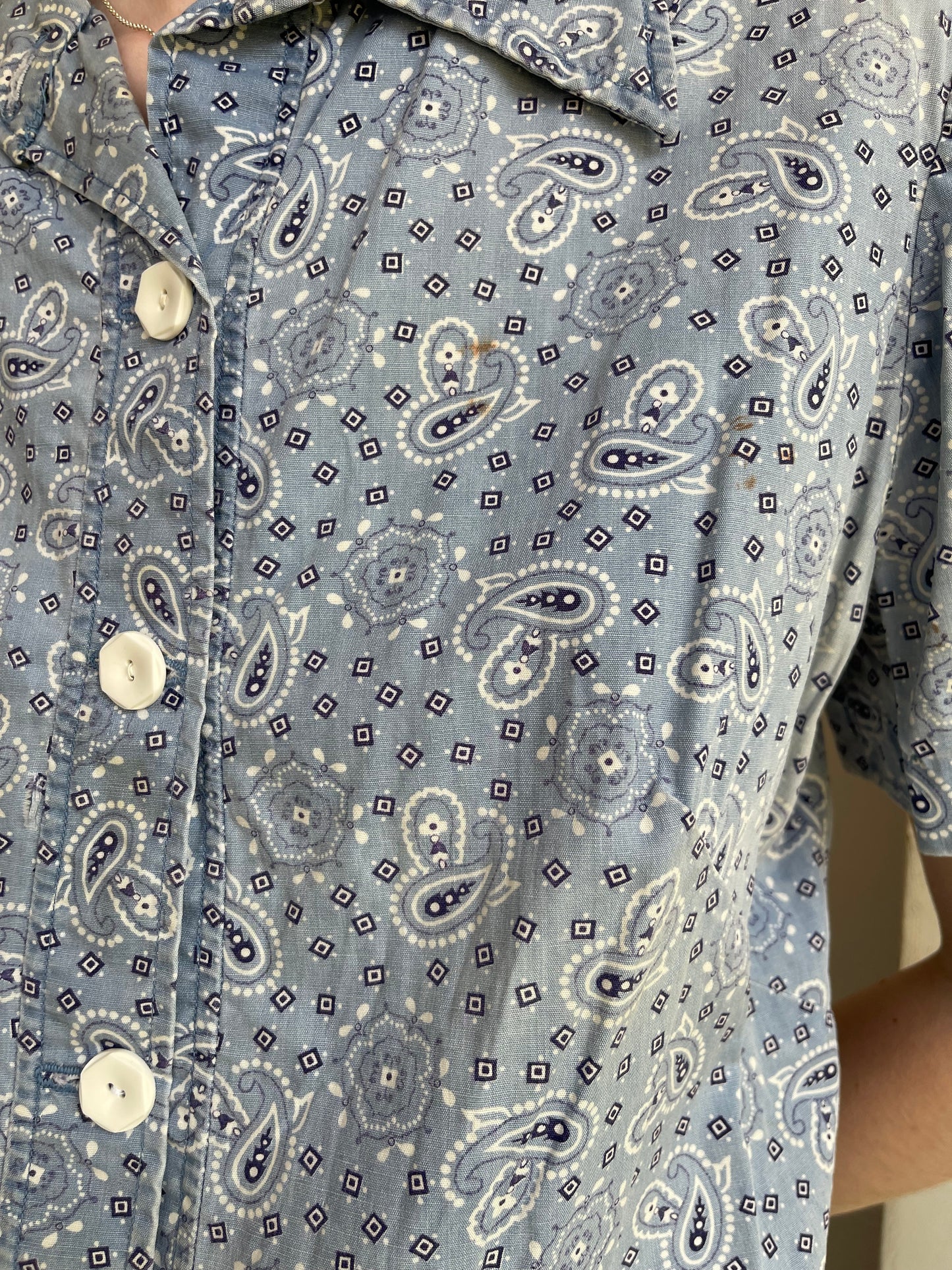 1940s Bandana Cotton Top