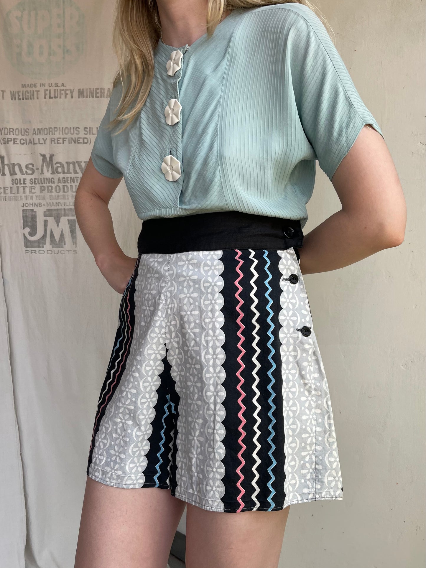 1930s 1940s Rayon Top