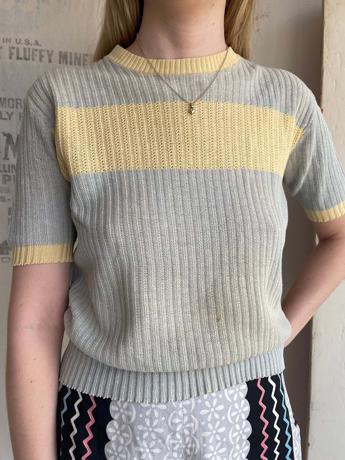 1940s Cotton Knit Top