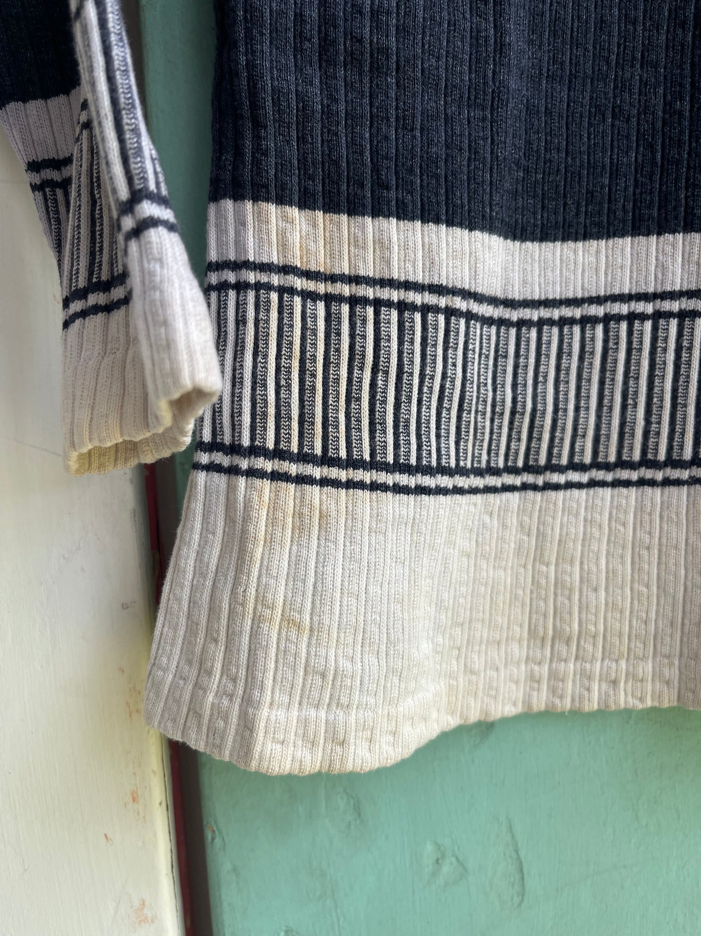 1940s Cotton Ribbed Knit