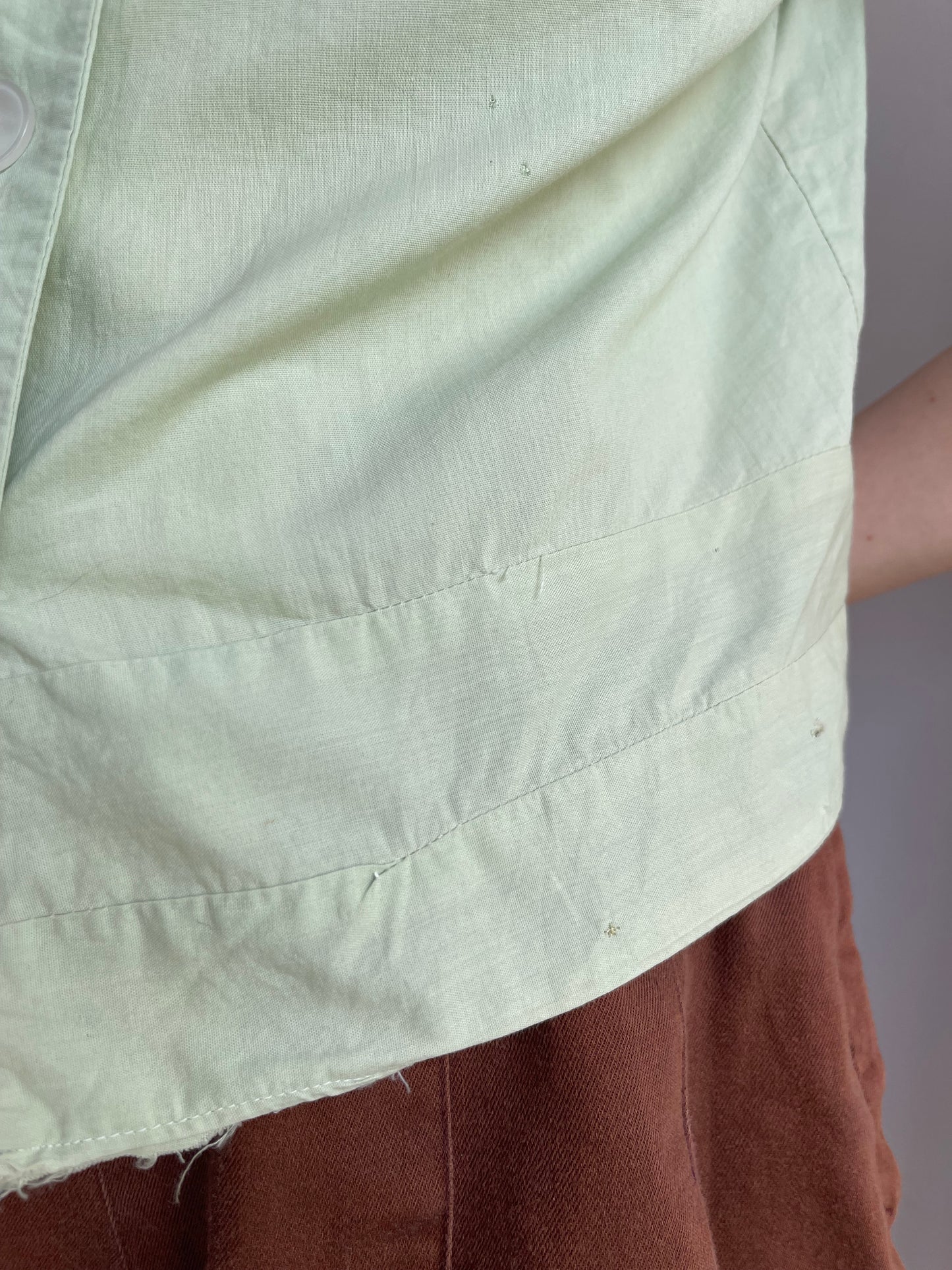 1940s 1950s Pastel Mint Green Top