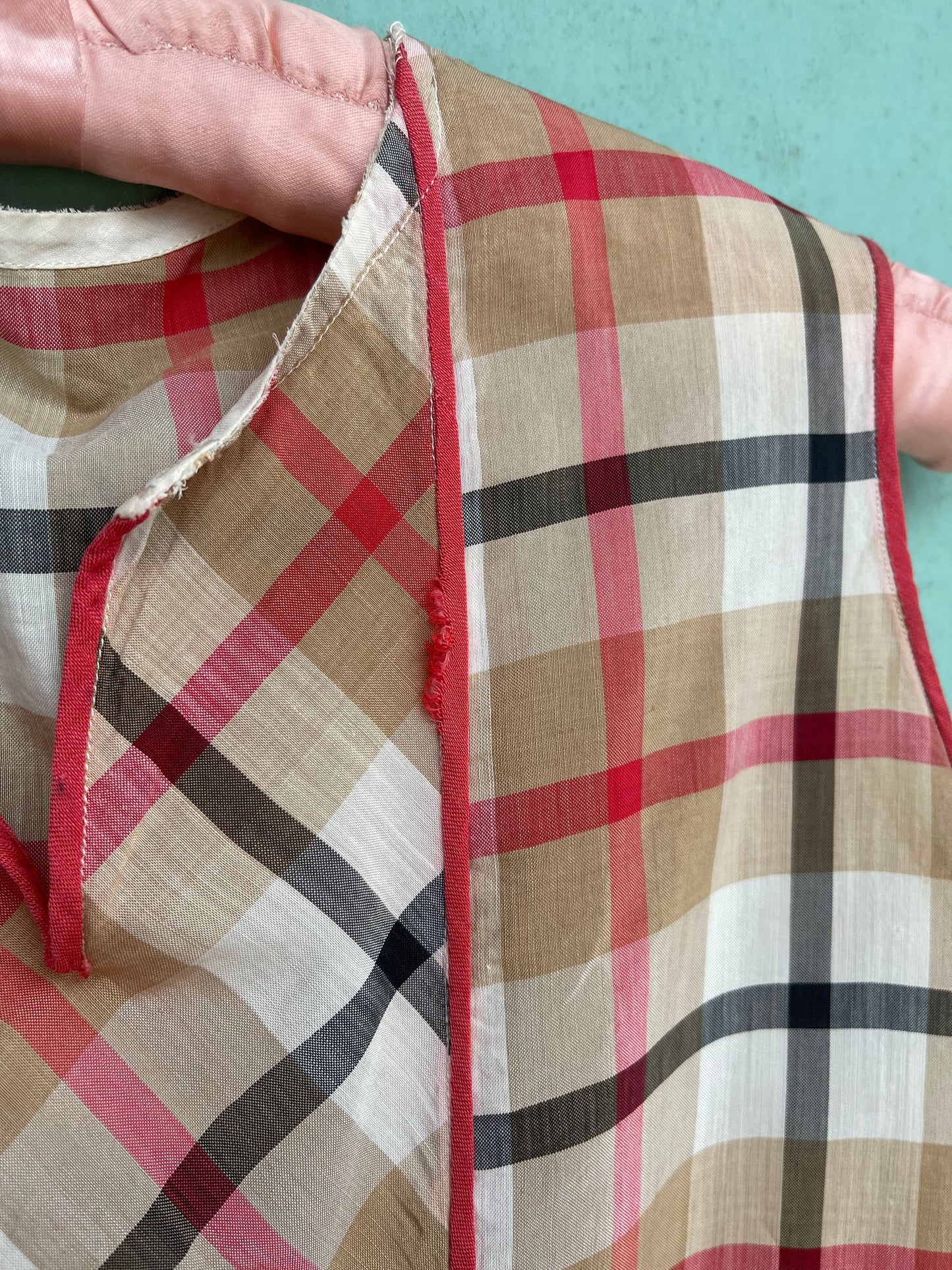 1920s Plaid Drop Waist Dress