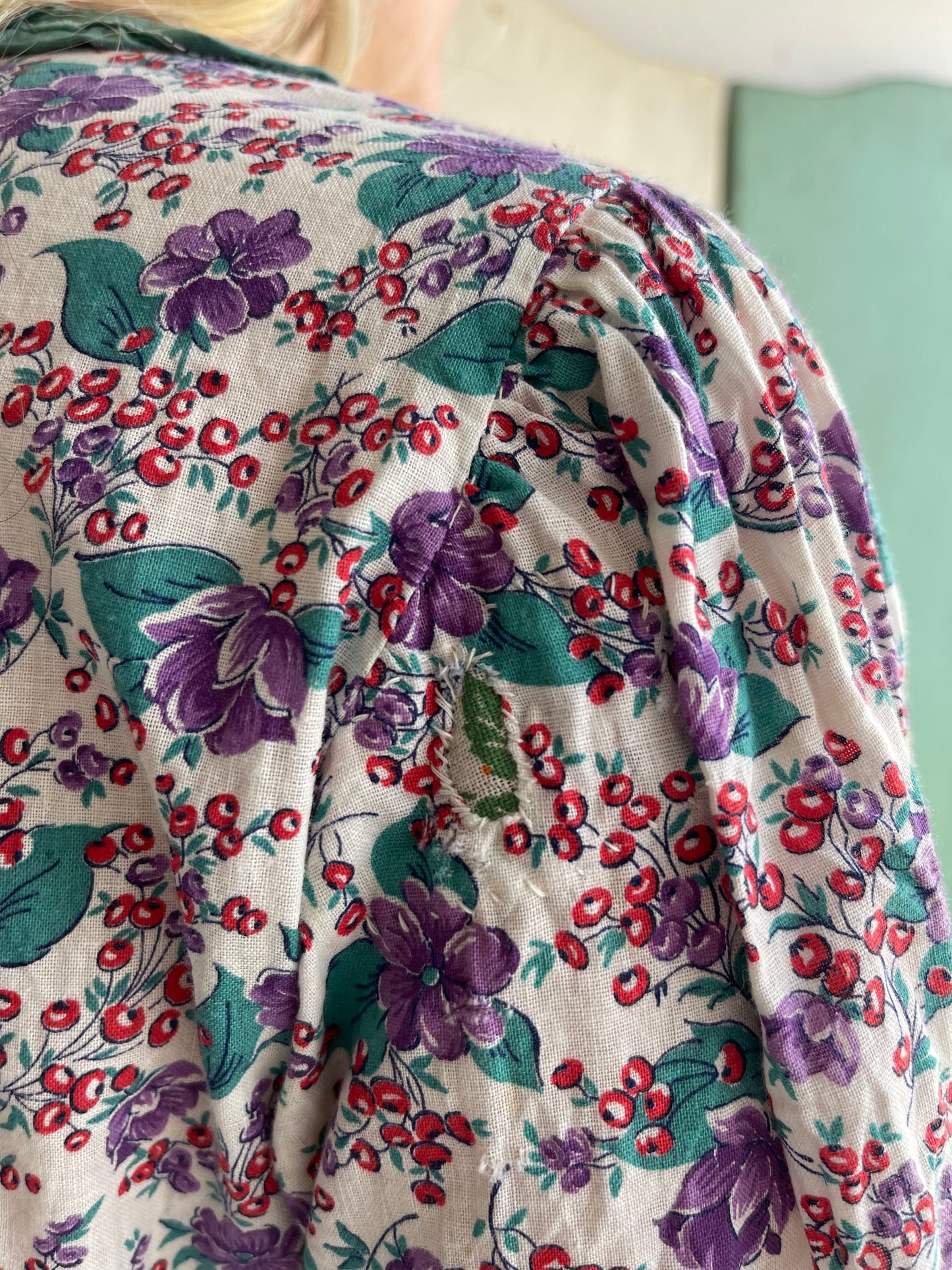 1930s 1940s Feedsack Floral Dress