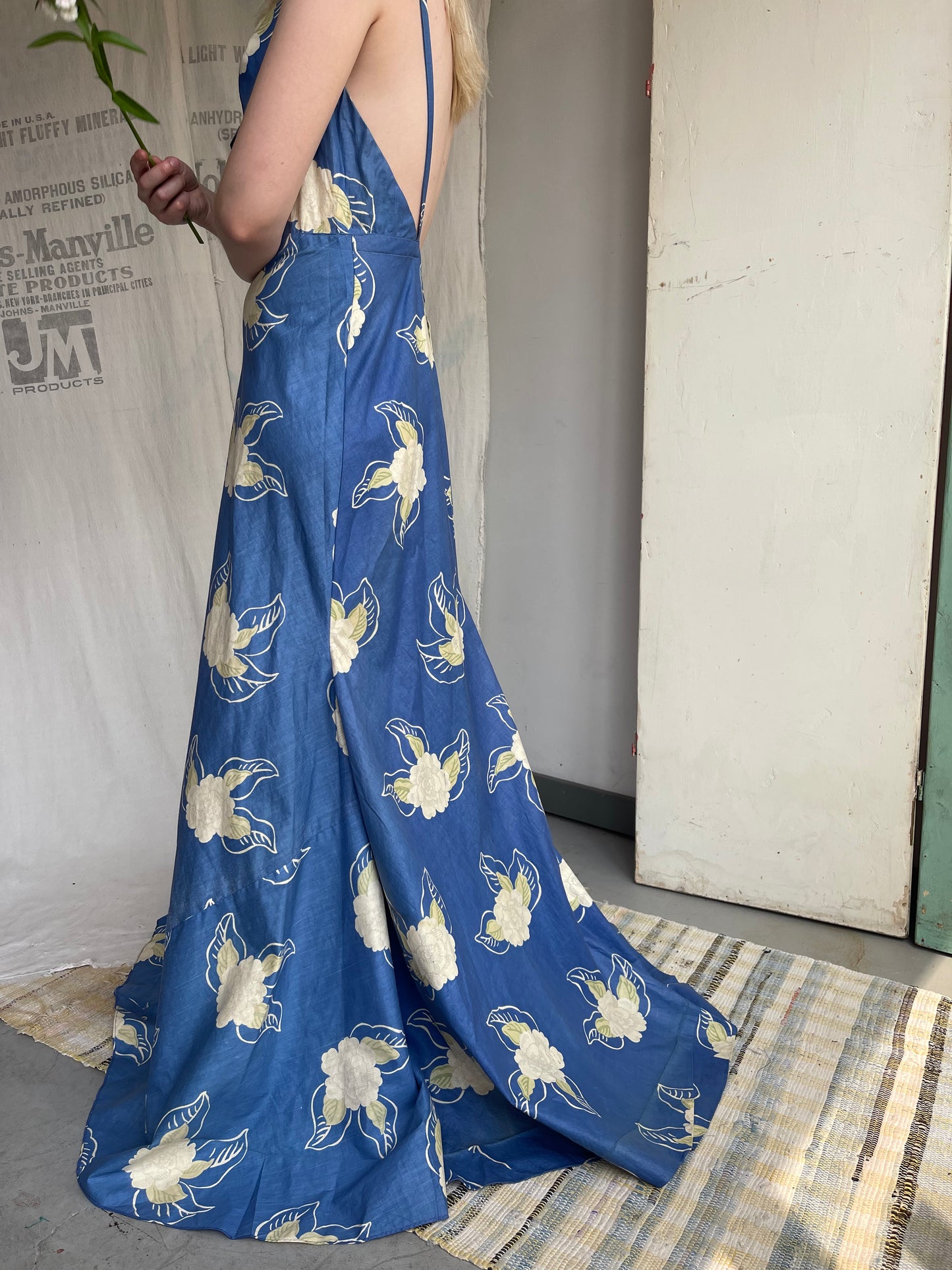 1930s Cotton Gown with Bow