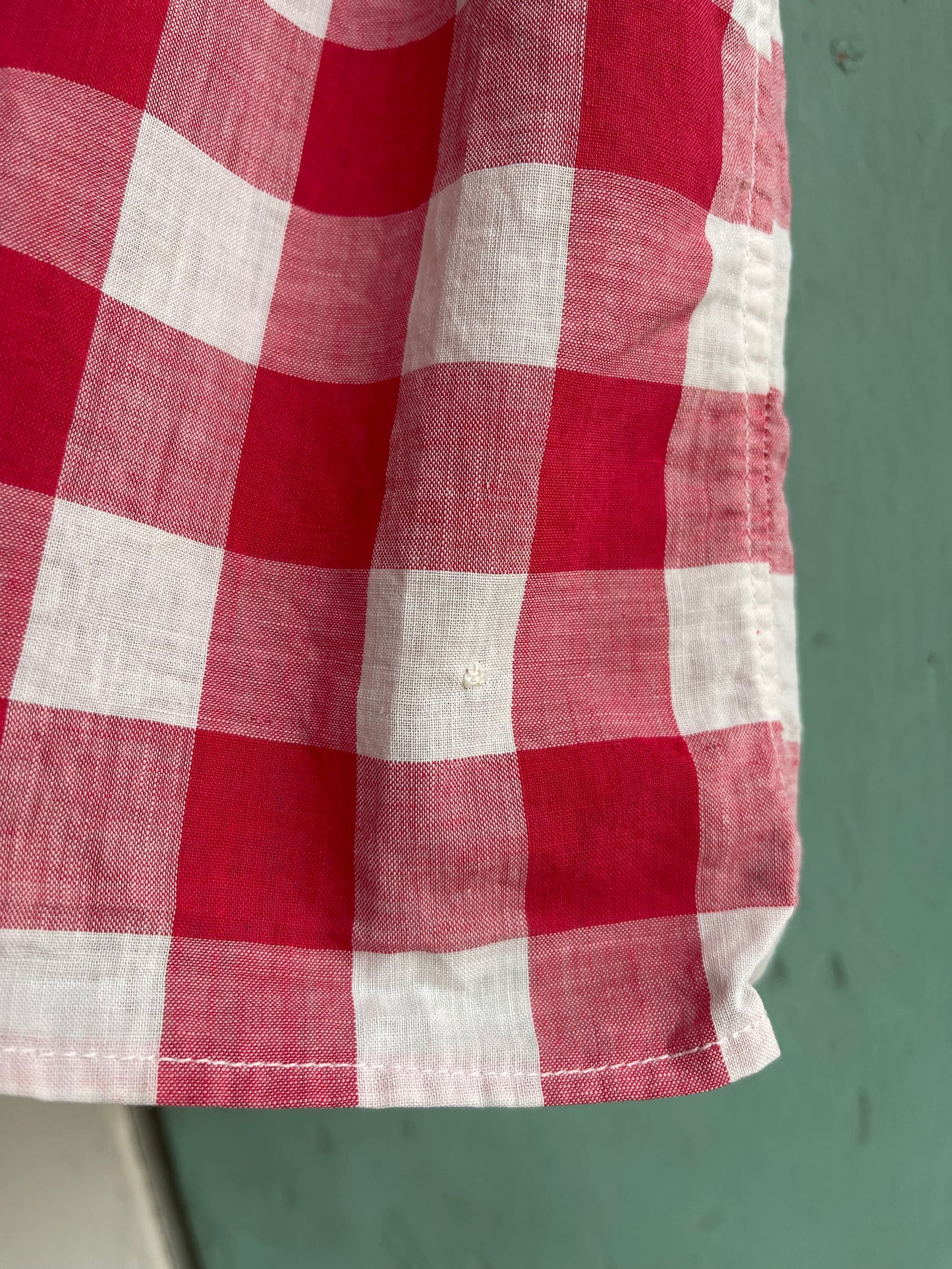 1940s Cotton Plaid Top
