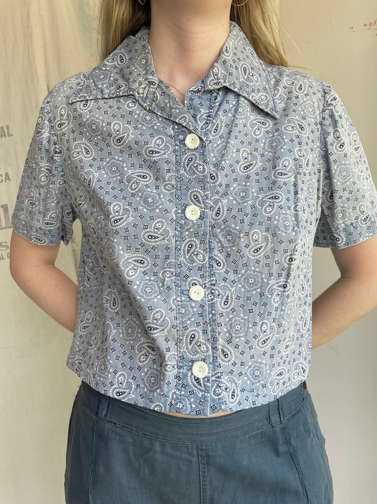 1940s Bandana Cotton Top