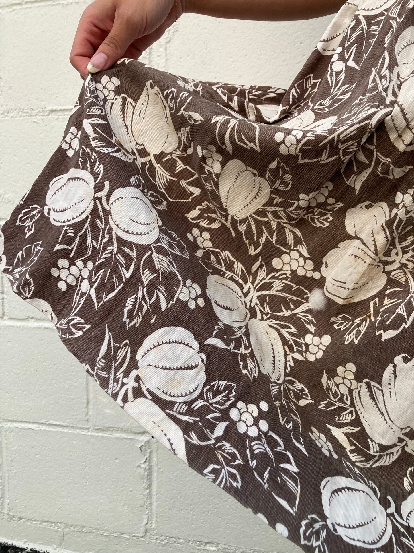 1930s 1940s Cotton Blouse and Skirt Set