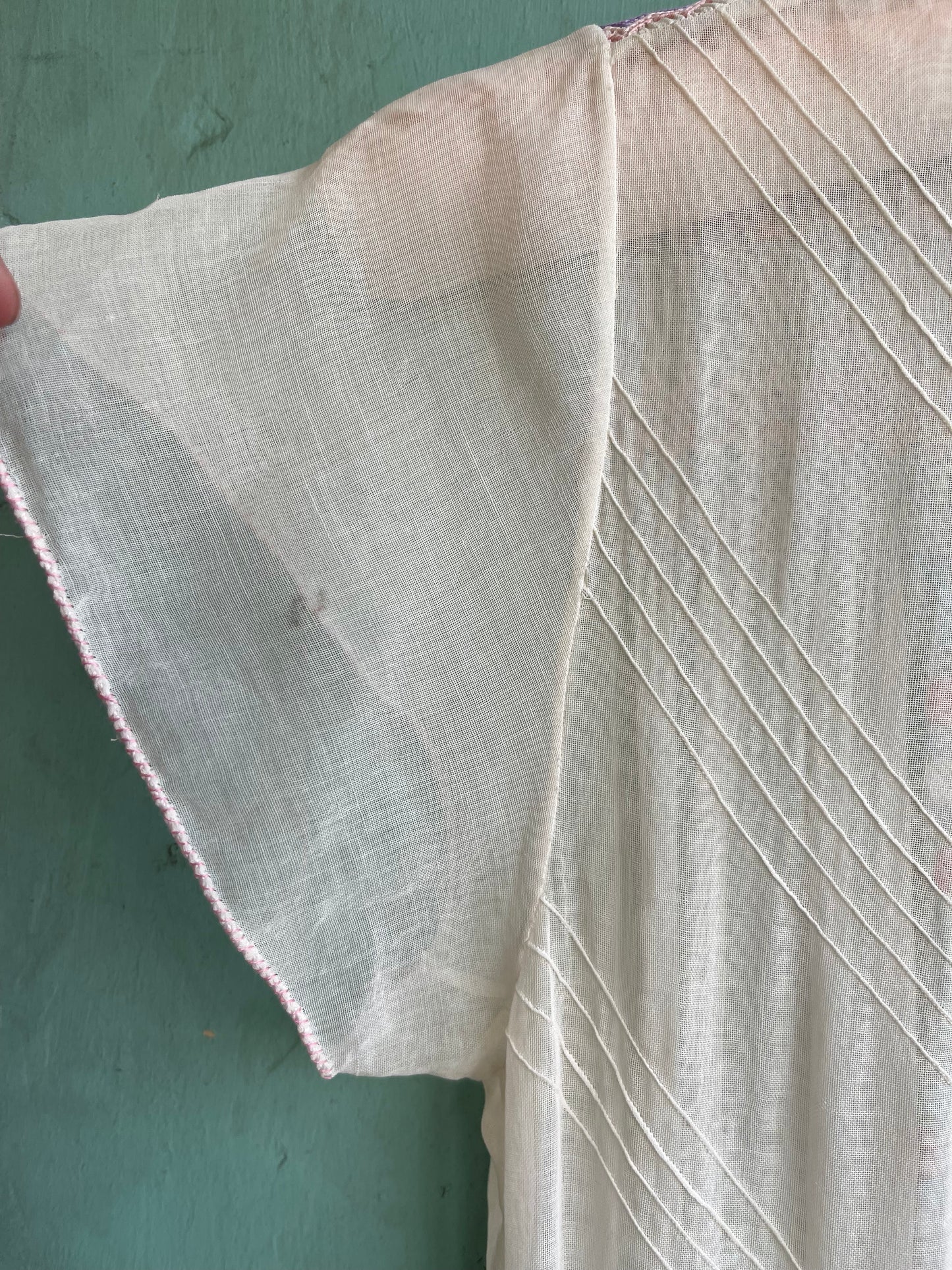 1920s Pastel Hungarian Cotton Dress