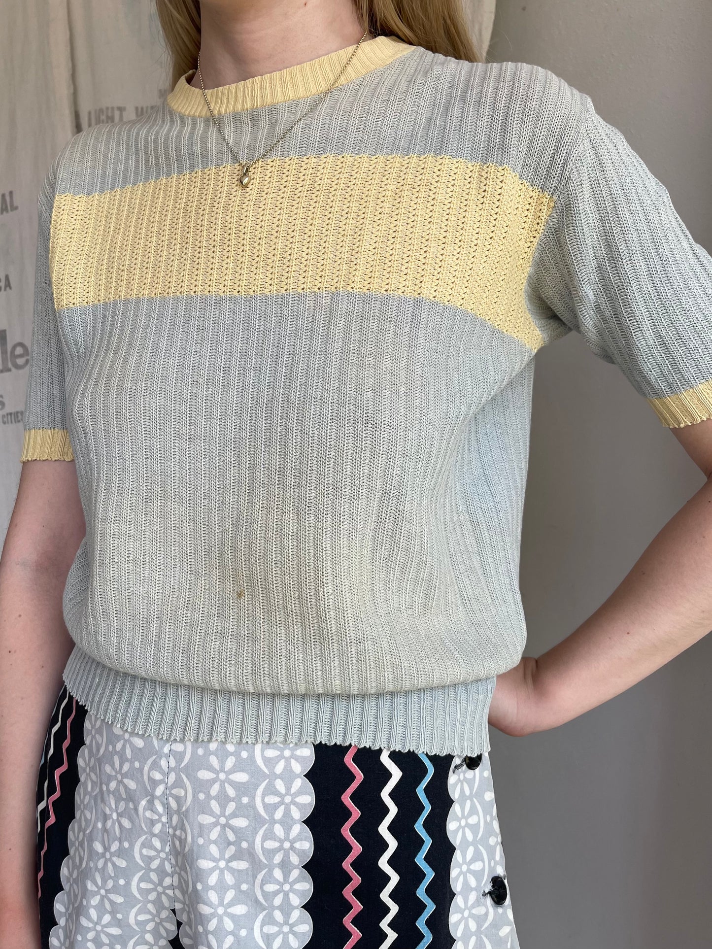 1940s Cotton Knit Top