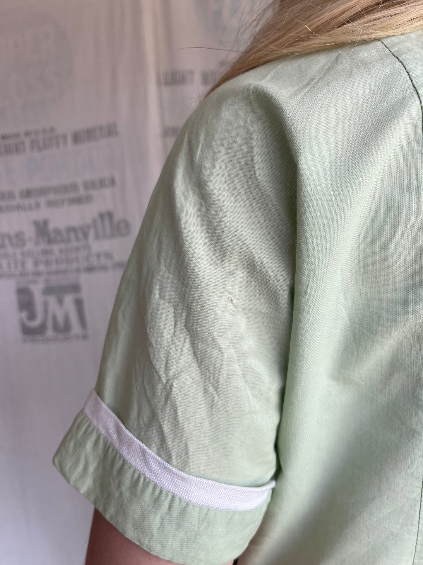 1940s 1950s Pastel Mint Green Top
