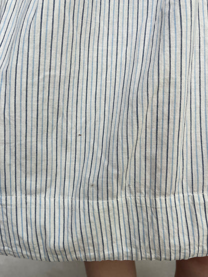 1920s 1930s Pinstripe Cotton Dress