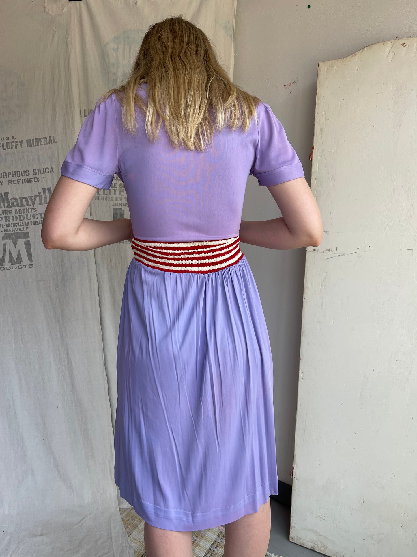 1940s Rayon Jersey Romper and Skirt Set