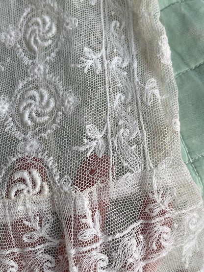 1920s Drop Waist Tambour Lace Dress
