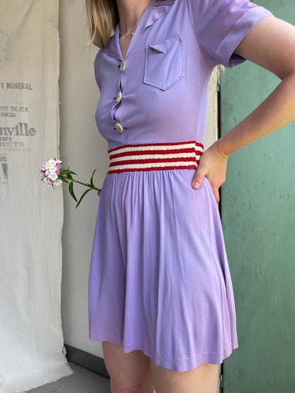 1940s Rayon Jersey Romper and Skirt Set