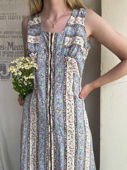 1940s Front Bell Zip Dress