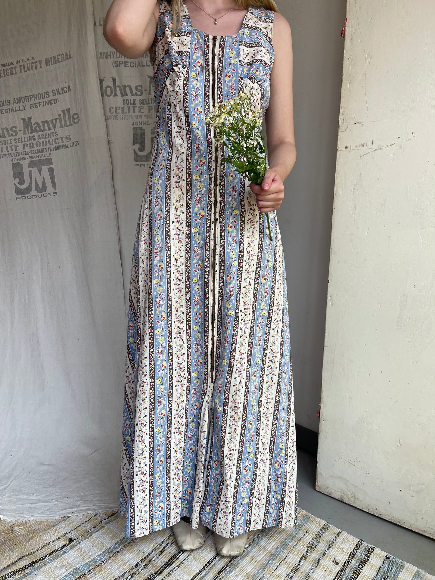 1940s Front Bell Zip Dress