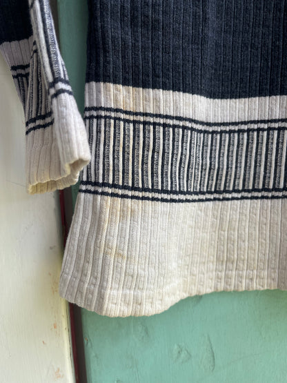 1940s Cotton Ribbed Knit