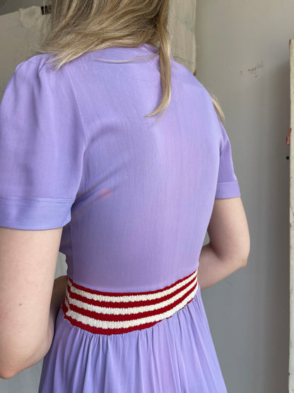 1940s Rayon Jersey Romper and Skirt Set