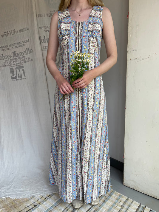 1940s Front Bell Zip Dress