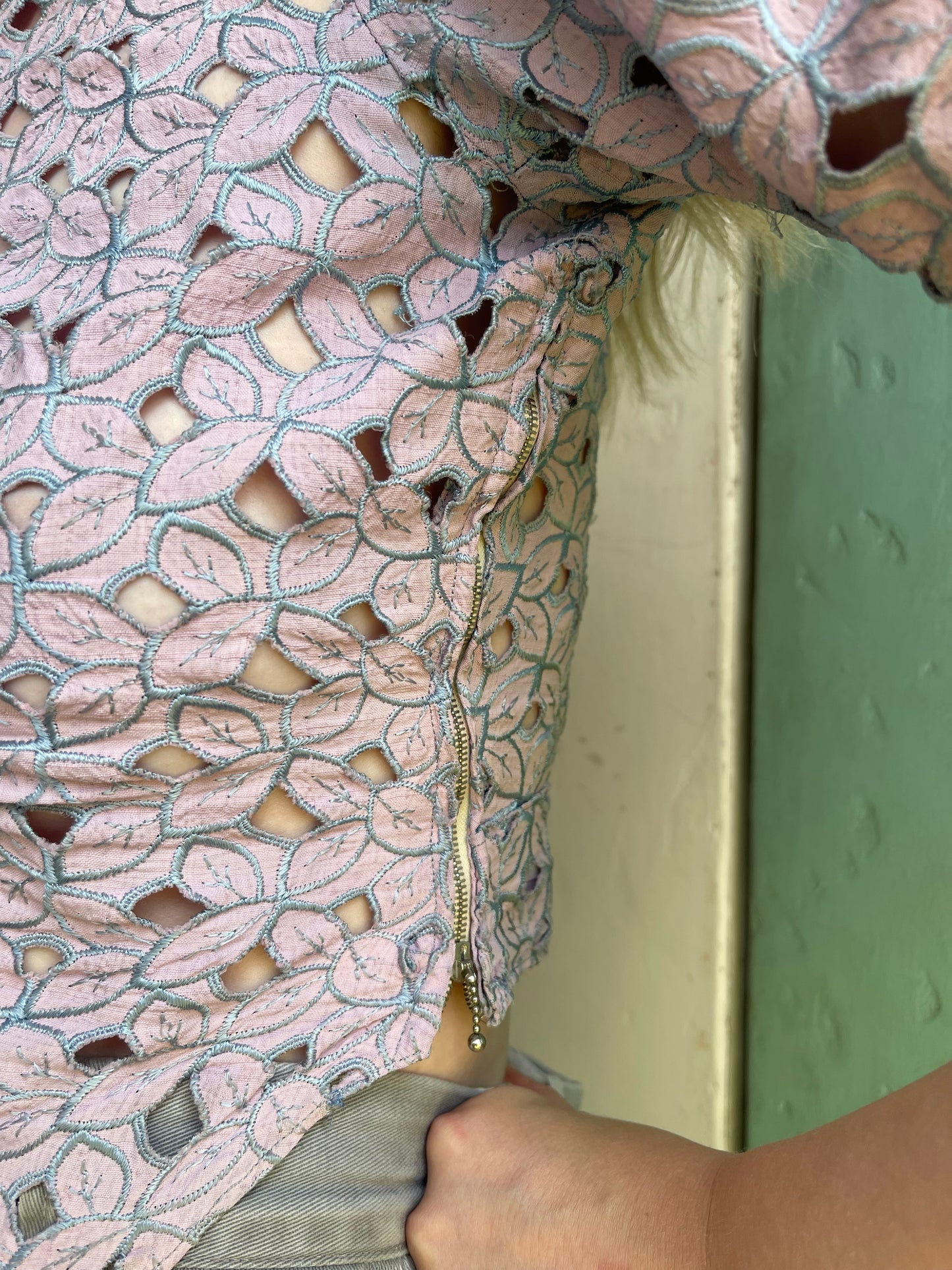 1940s Eyelet Cotton Top