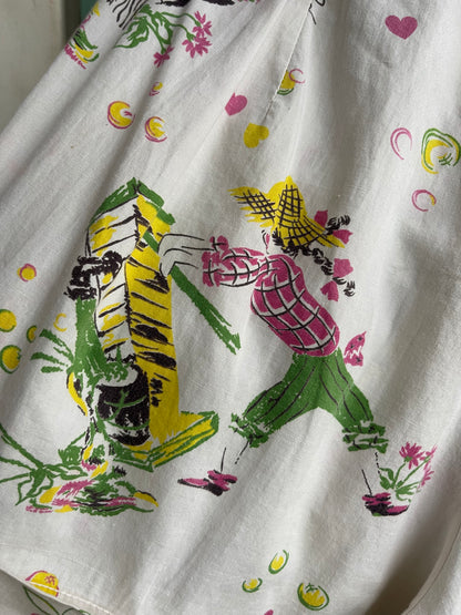 1940s 1950s Novelty Print Shorts