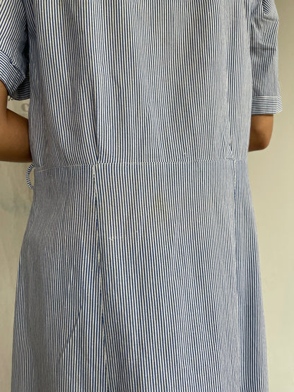 1940s Cotton Pinstripe Dress