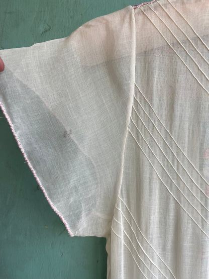 1920s Pastel Hungarian Cotton Dress