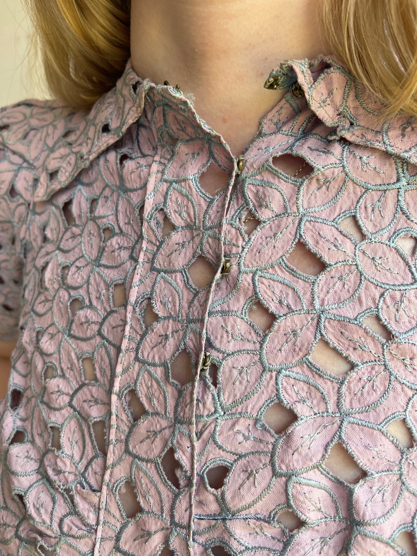 1940s Eyelet Cotton Top