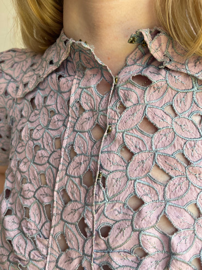 1940s Eyelet Cotton Top