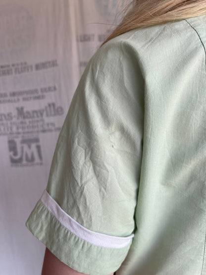 1940s 1950s Pastel Mint Green Top