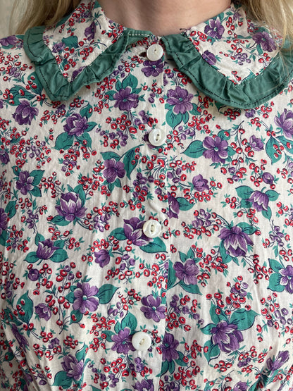 1930s 1940s Feedsack Floral Dress