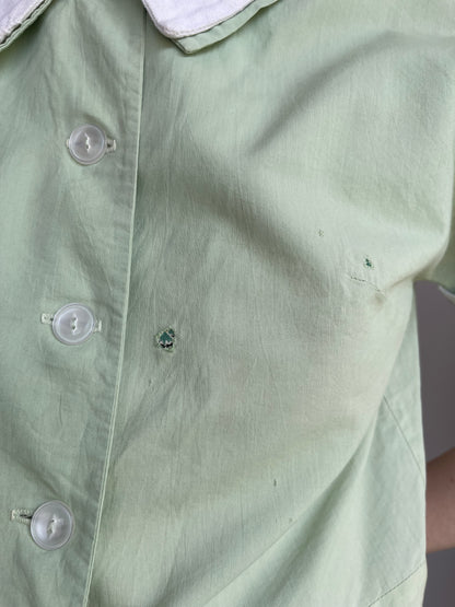 1940s 1950s Pastel Mint Green Top